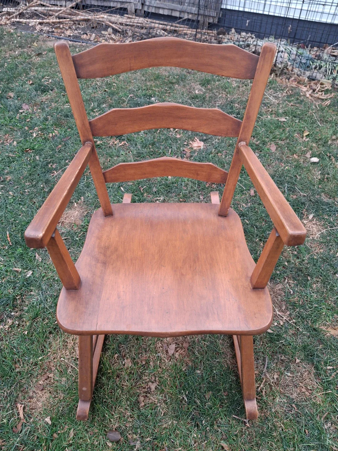 Solid Oak Mini Rocking Chair