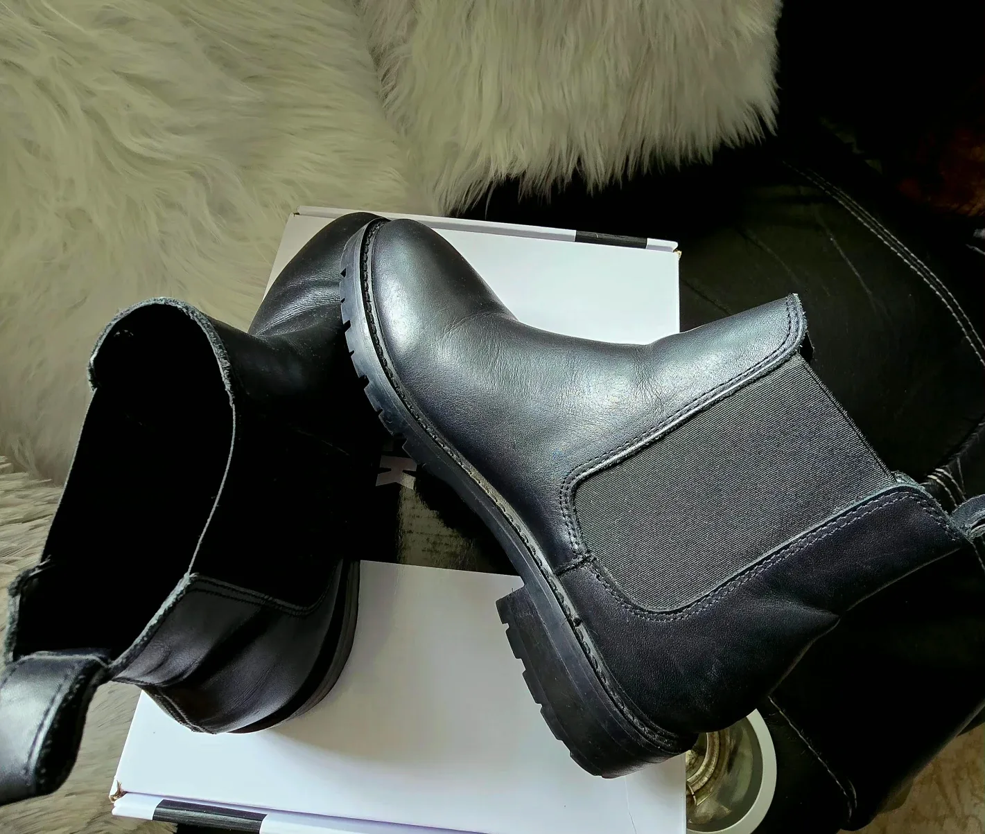 Brand new Stevie Madden leather ankle boots for sale $69 image indicator(6)