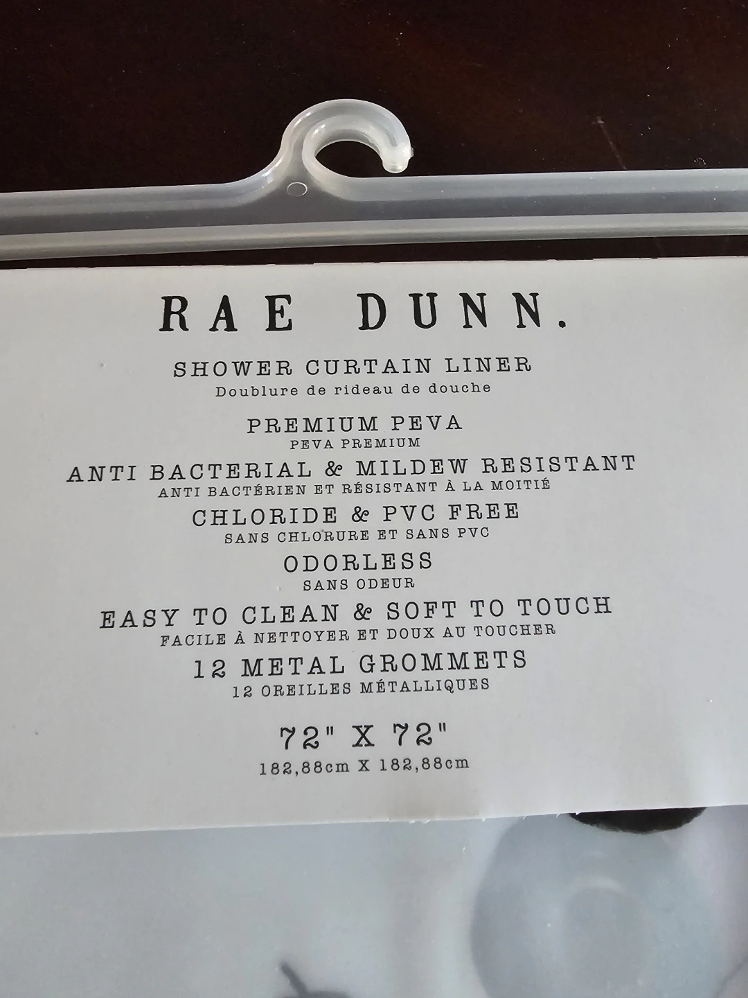 Rae Dunn Shower Curtain Liner - New - photo 2