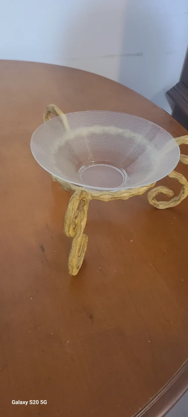 Glass Bowl with Decorative Stand image indicator(4)