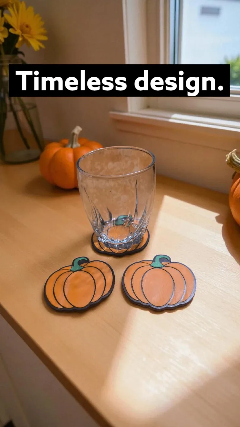 Pumpkin Coasters set  3pcs image indicator(5)