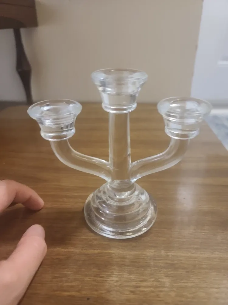 Clear Glass Candlestick Holders image indicator(3)