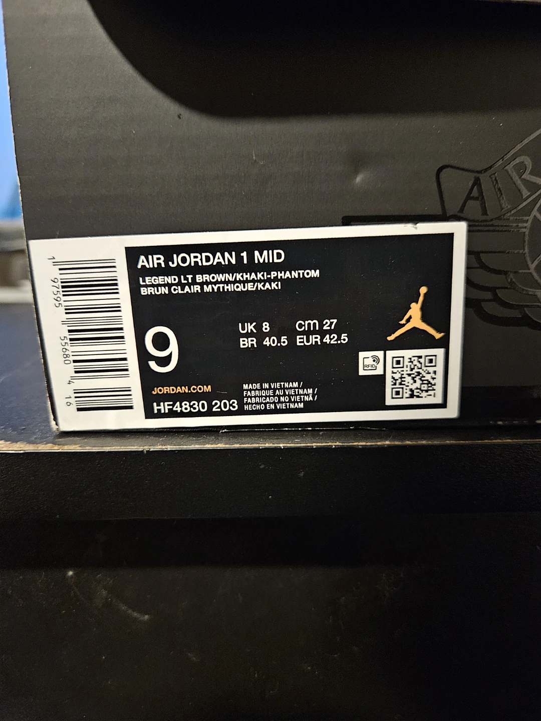Air Jordan 1 Mid Legend Brown Size 9