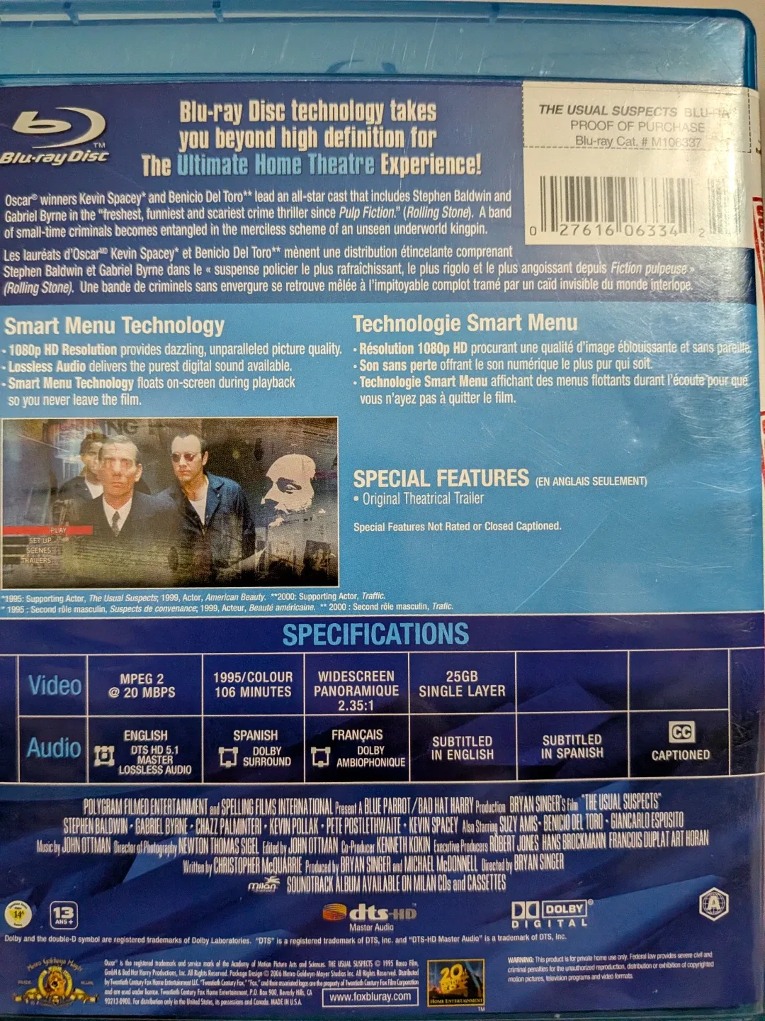 The Usual Suspects Blu-ray Disc  ** multiple DVD/cd discounts image indicator(3)