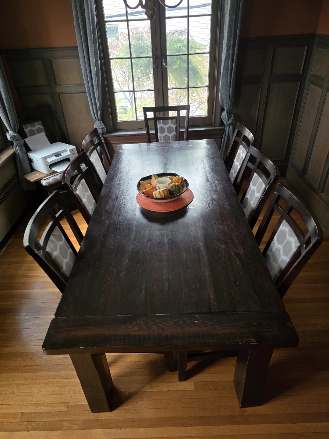 Dining Table & Chairs - Dark Wood