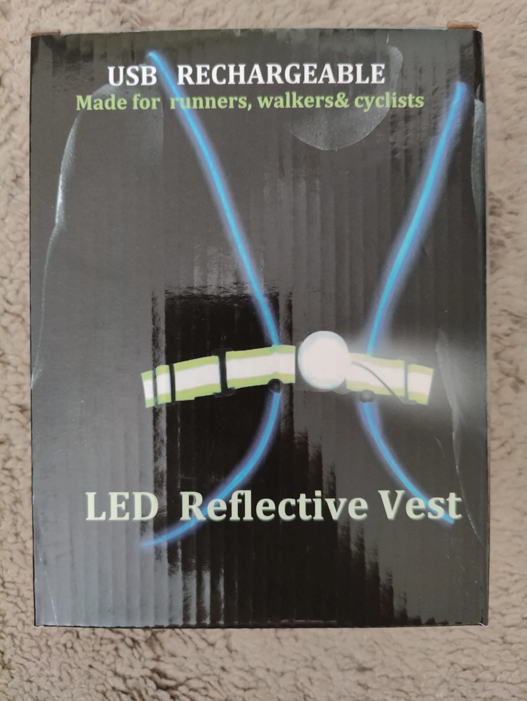 LED Reflective Vest USB Rechargeable 🥕