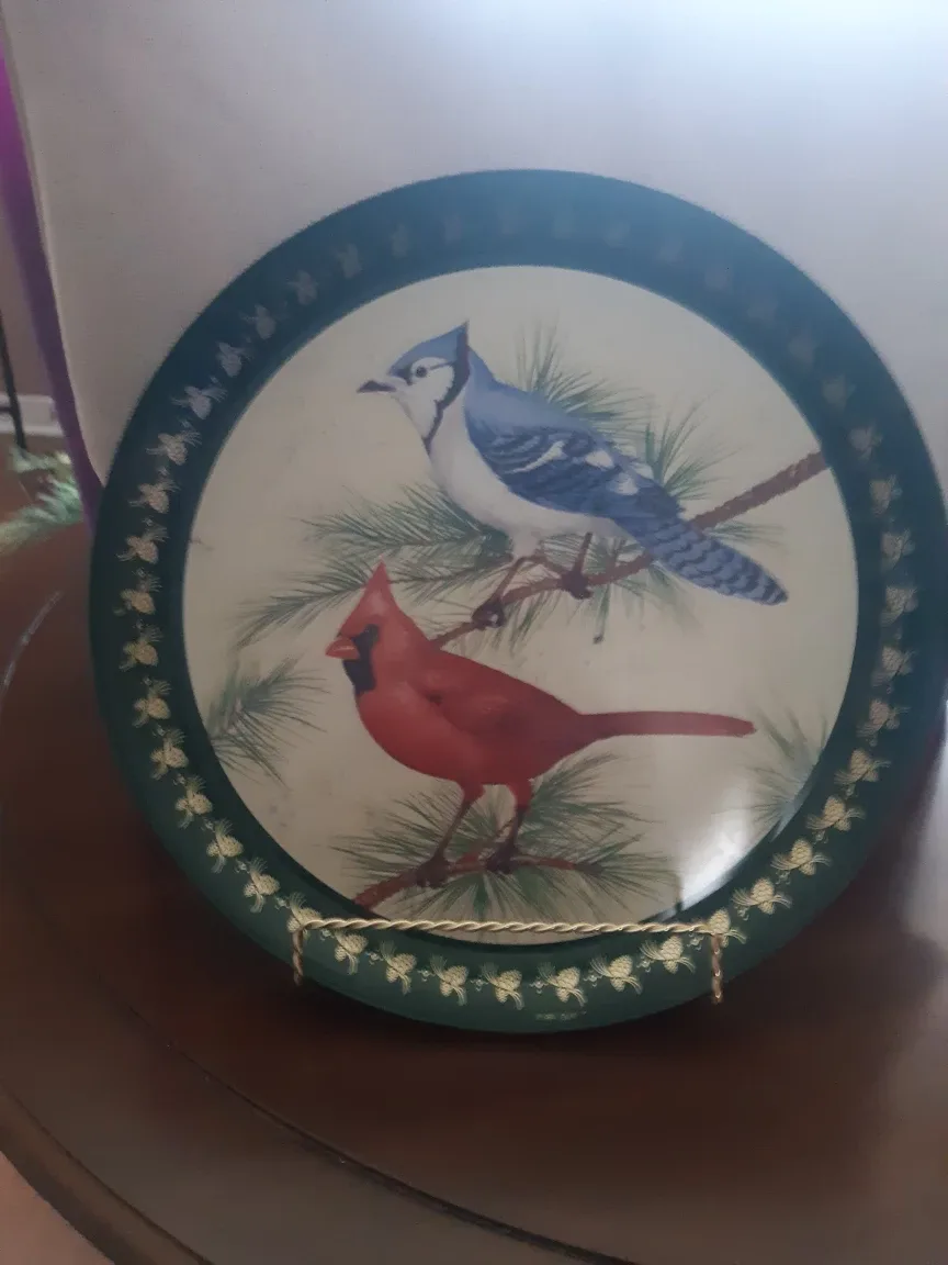 Decorative Metal Bird Tray