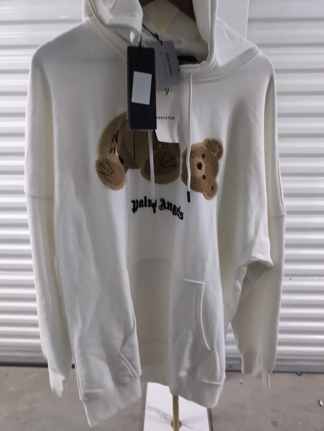 Palm Angels White 'Kill Bear' Hoodie