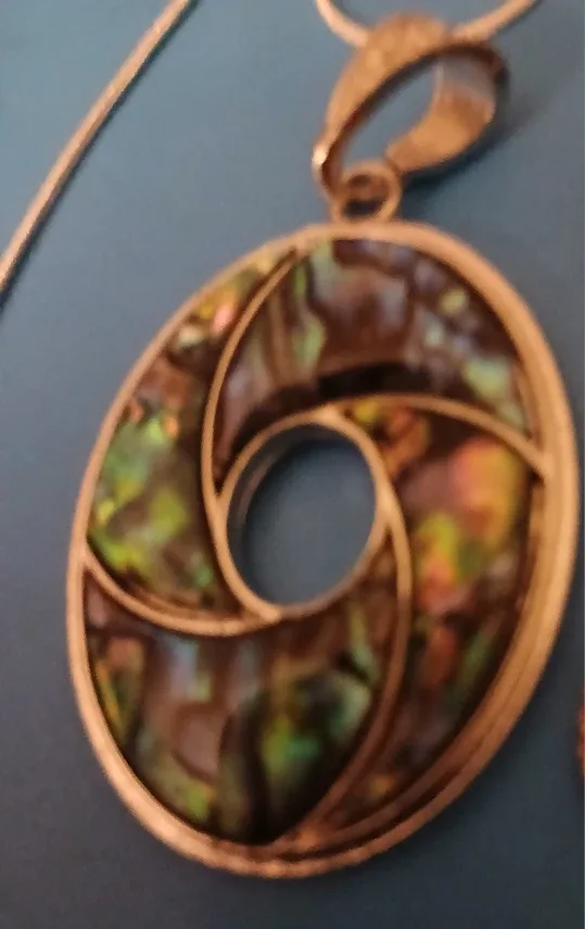 Abalone Pendant Necklace & Earrings Set image indicator(2)