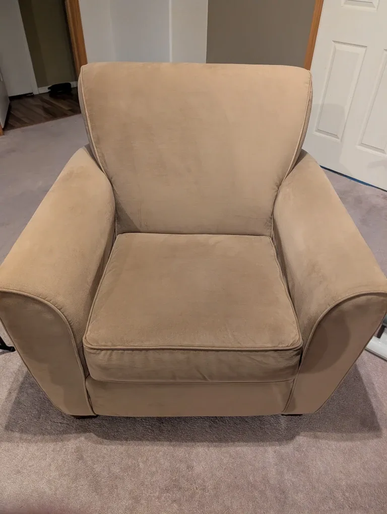 2 Comfortable Beige Armchairs