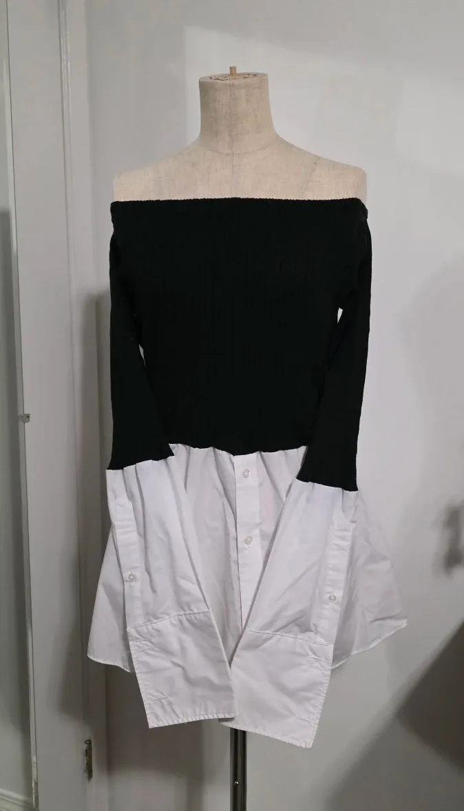 Urban Renewal S/M Black & White Dress Shirt