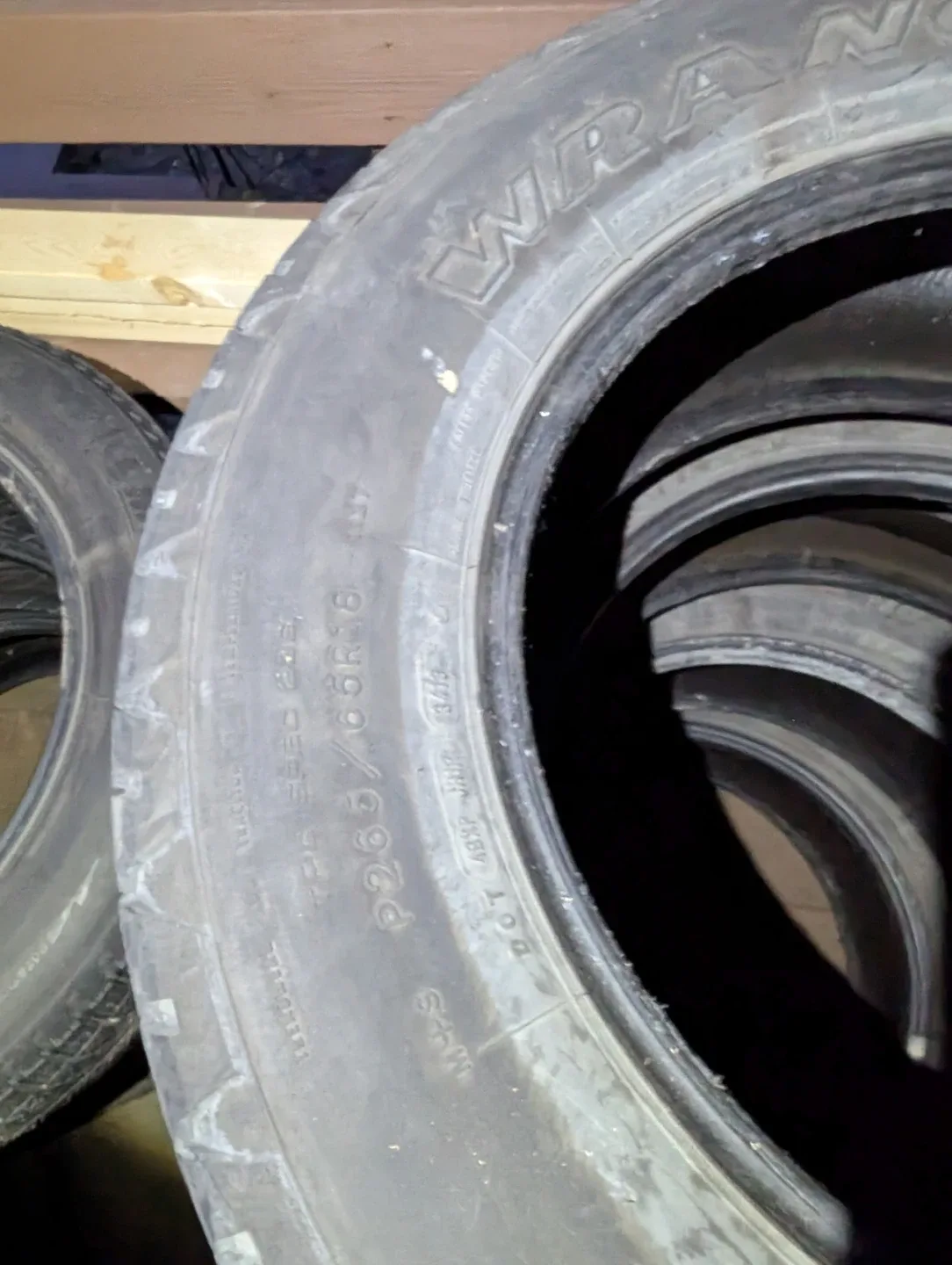 Set of 4 good condition good year wranglers   duratrac 265 65 18 image indicator(3)