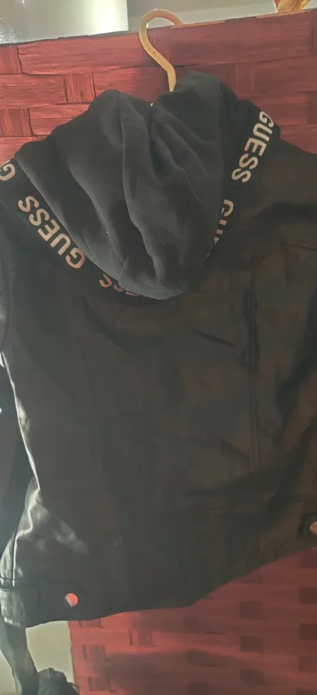 Guess Black Faux Leather Jacket - Size M image indicator(9)