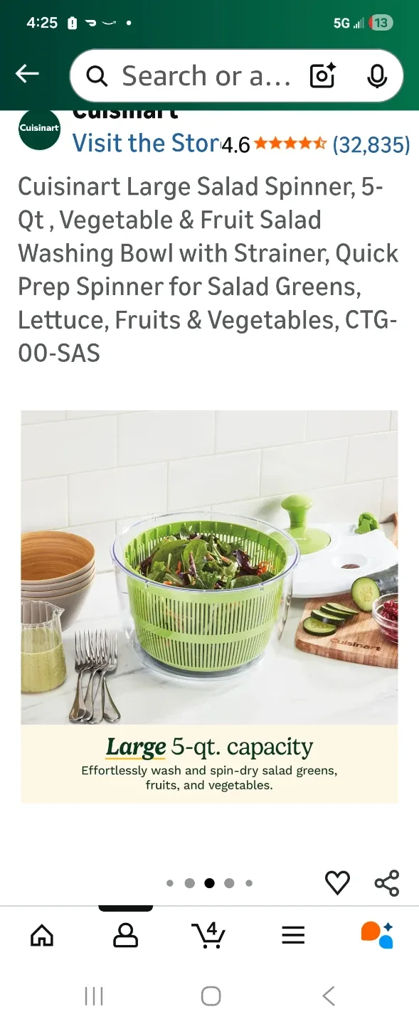 Cuisinart Salad Spinner - Like New! image indicator(3)