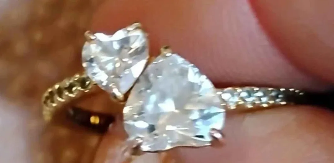 Heart-Shaped Gold Ring