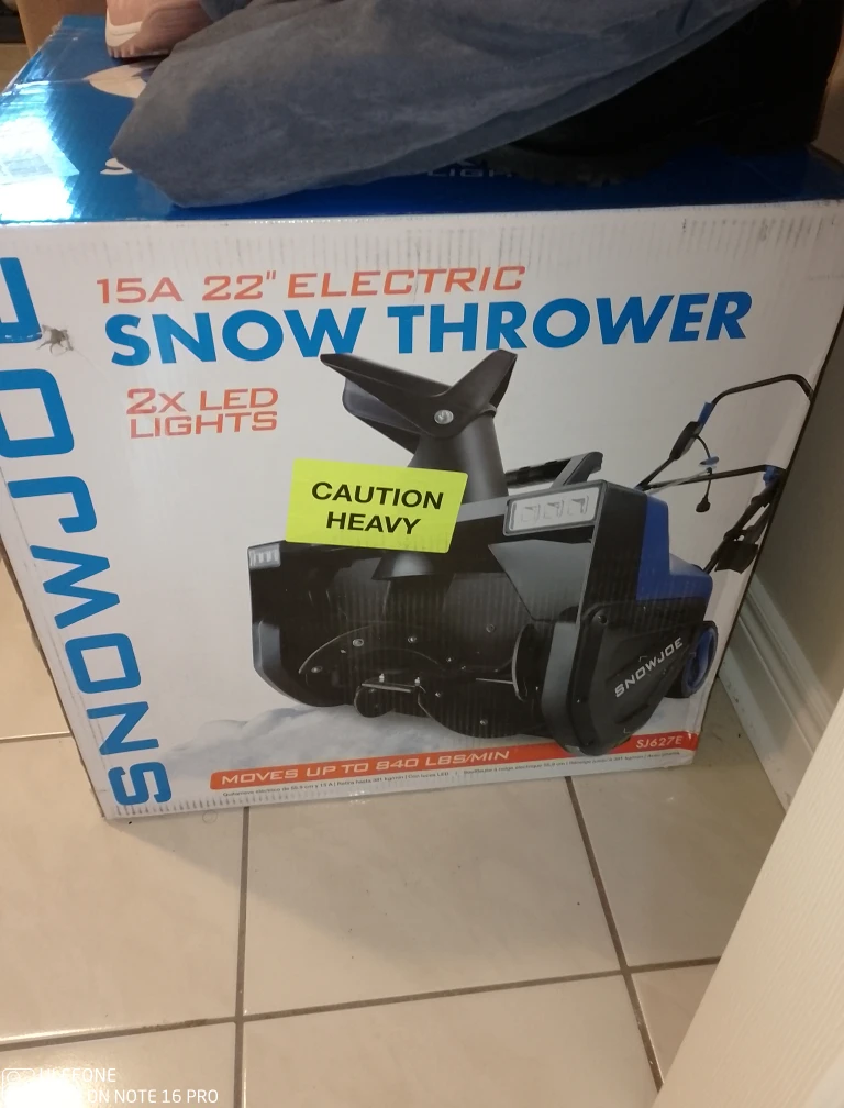 Snow Joe 15A 22" Electric need cord Snow Thrower  Cash Only