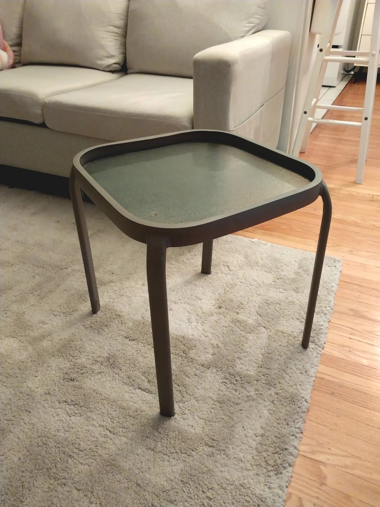 Glass top Side Table