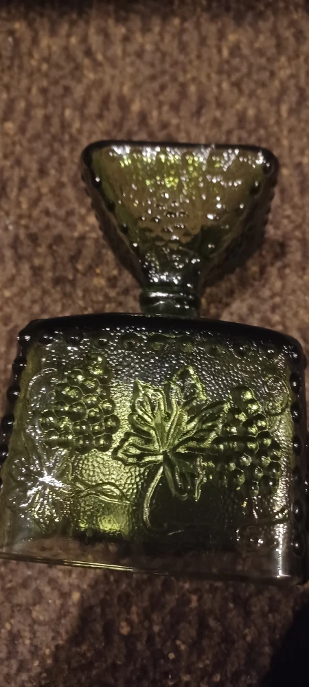 Green Glass Compote Dish - photo 4