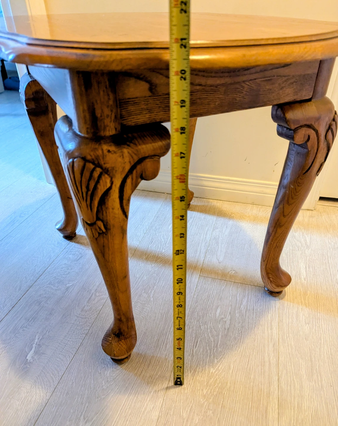 Oak Side Table with Carved Legs 30ea or both for $55 - photo 5