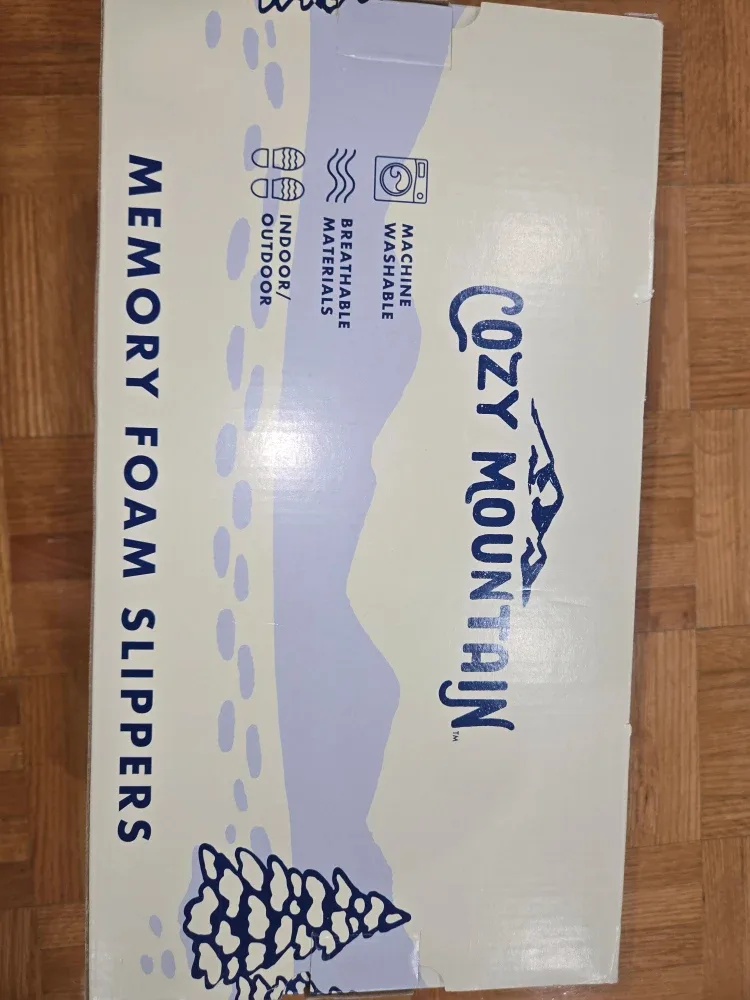 BNIB Cozy Mountain Men's Memory Foam Slippers - Size M (9-10) image indicator(2)