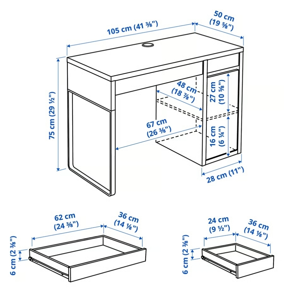 IKEA Desk - Black-Brown - photo 2