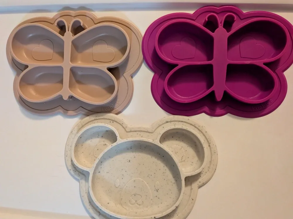 Kushies Silicone Suction Plates - Set of 3