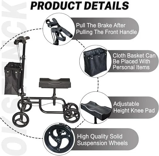 OKSTENCK ECONOMY KNEE WALKER - BLACK (MODEL: PJ70190) image indicator(2)