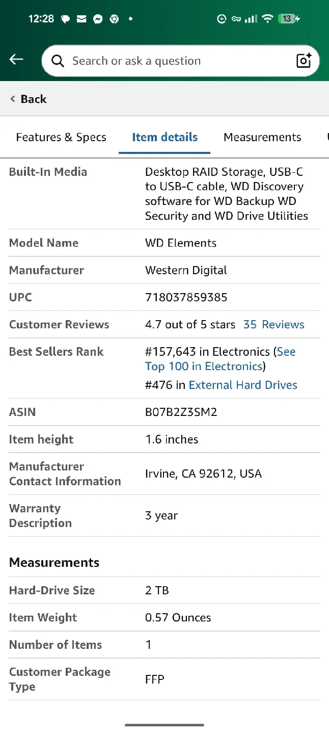 WD Elements SE 2TB Portable External Hard Drive - New image indicator(7)