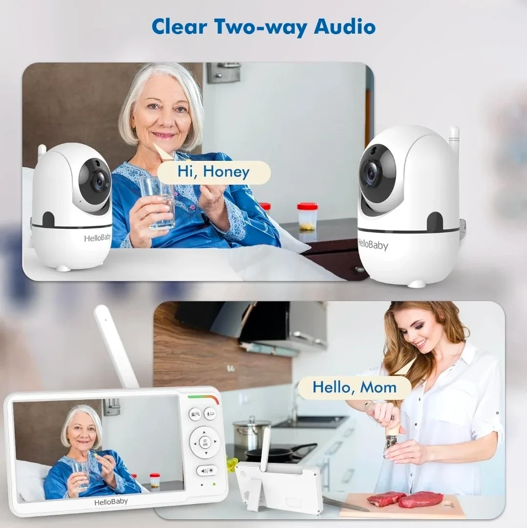 HelloBaby 6-inch Super Wide Viewing Baby Monitor image indicator(8)