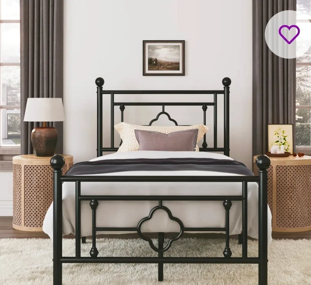 Black Metal Twin Bed Frame image indicator(2)