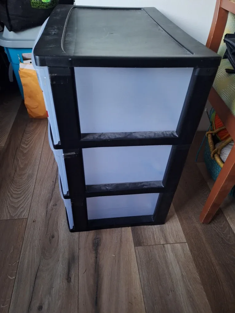 Sterilite 3-Drawer Wide Weave Tower - Black image indicator(2)