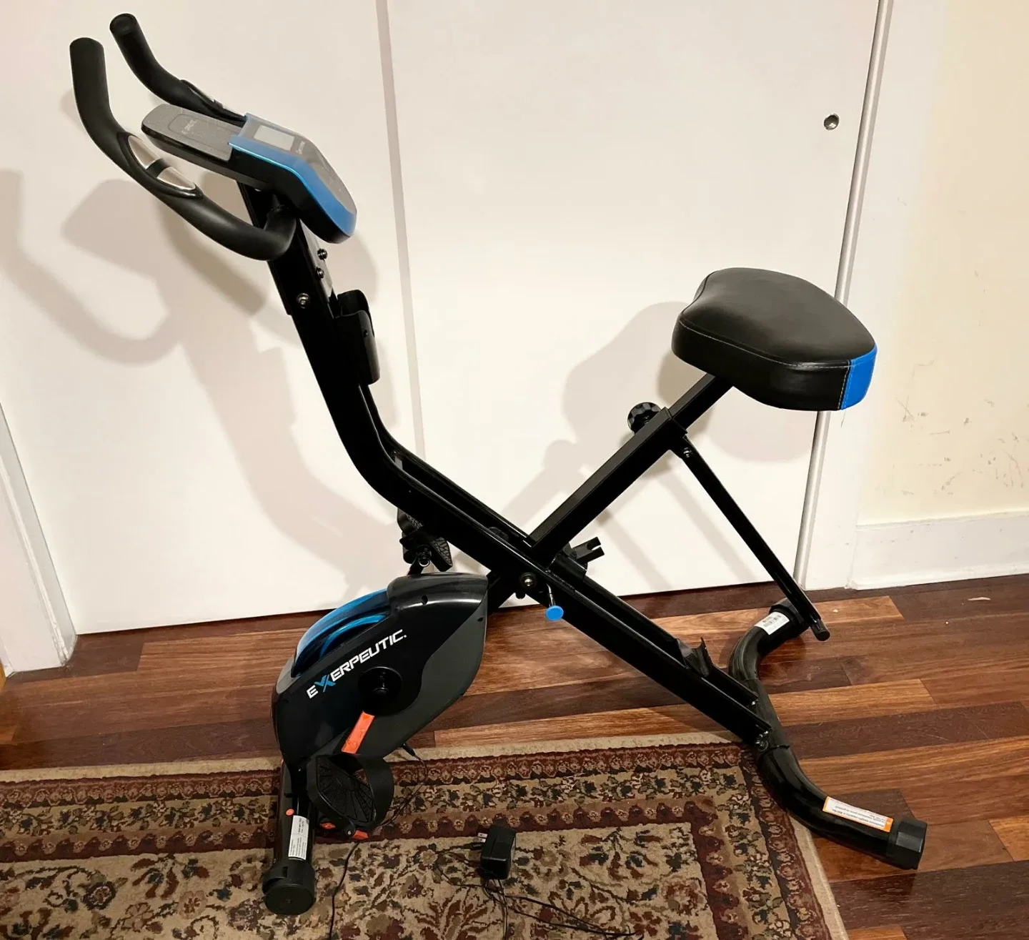 Exerpeutic Folding Magnetic Upright Exercise Bike image indicator(4)