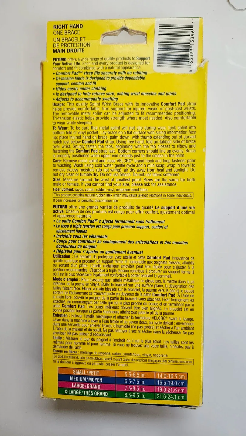 Brand New Futuro X-Large Right Hand Wrist Brace image indicator(4)