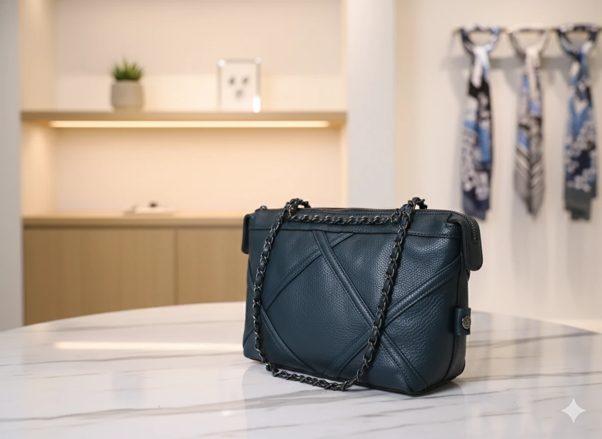 blue Leather Crossbody Bag - photo 2