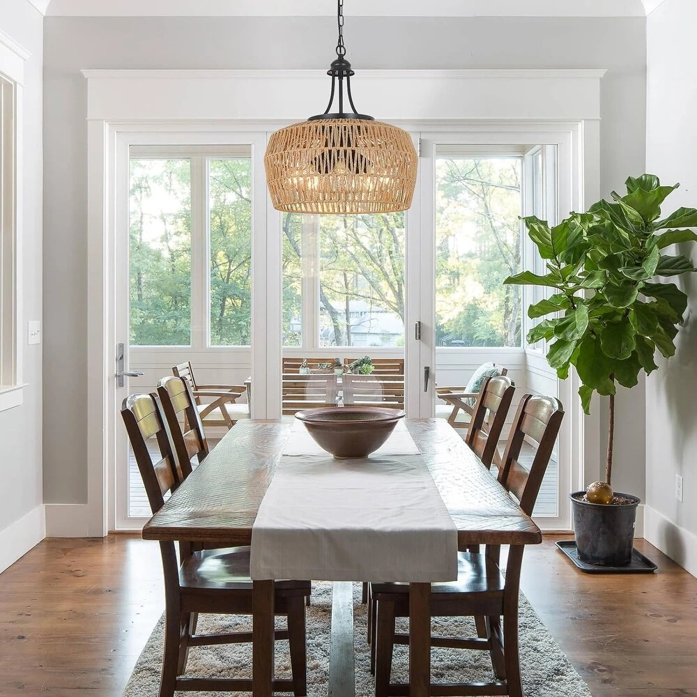 Woven Rattan Pendant Light - photo 2