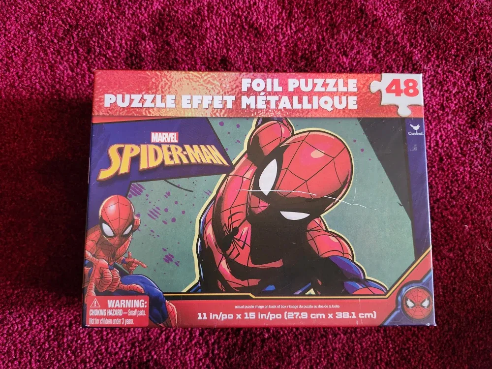 Spiderman 48 pc foil puzzle. Pick up in Kitchener, $8