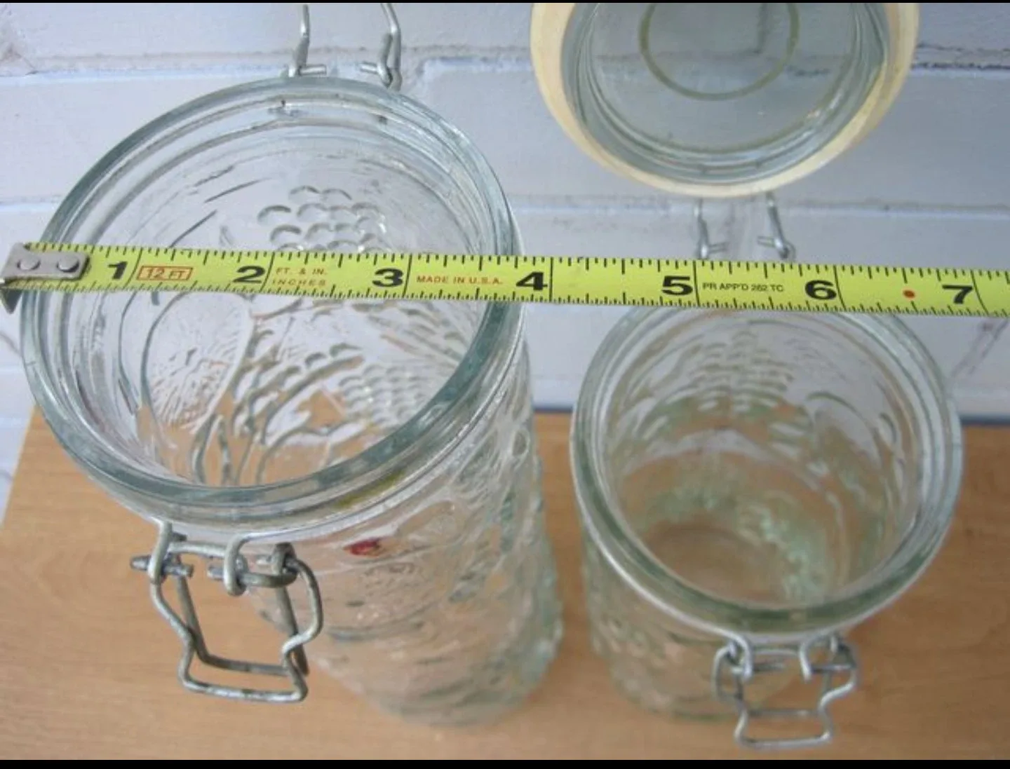 Set of 2 Glass Storage Jars. It's available.  Firm price. image indicator(2)