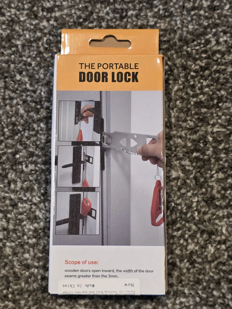 New Portable Door Lock - Travel Security