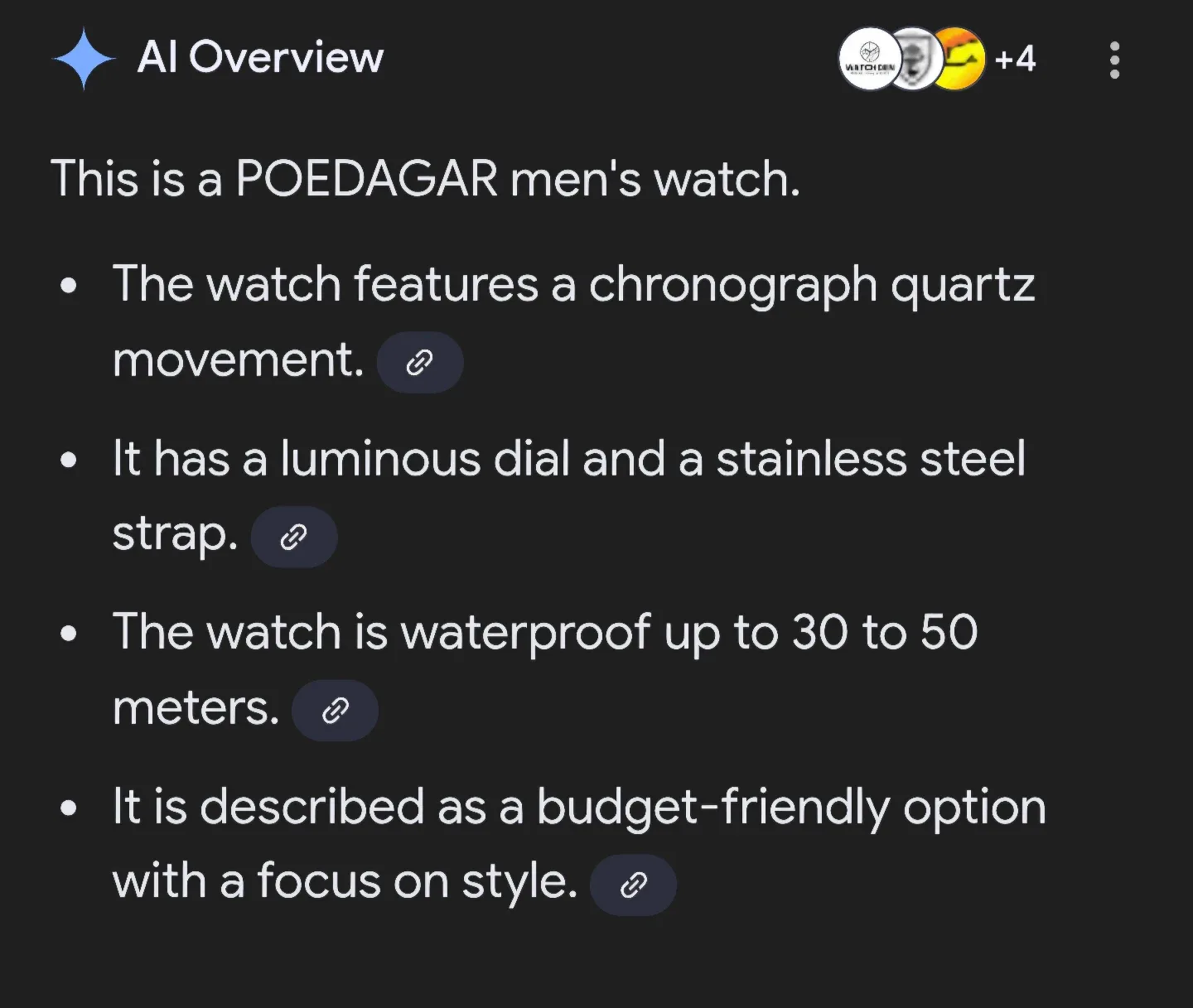 New men's  POEDAGAR  watcj image indicator(4)