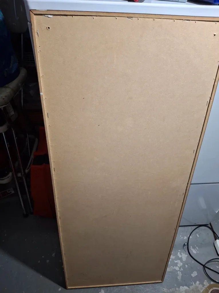 Whiteboard with woodframe non-magnetic 36"x15" image indicator(2)