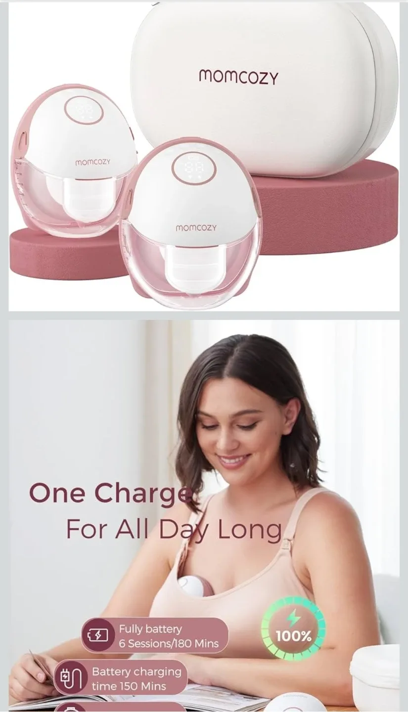 NEWM6 Momcozy Breast Pump Hands Free Mobile Style | image indicator(7)