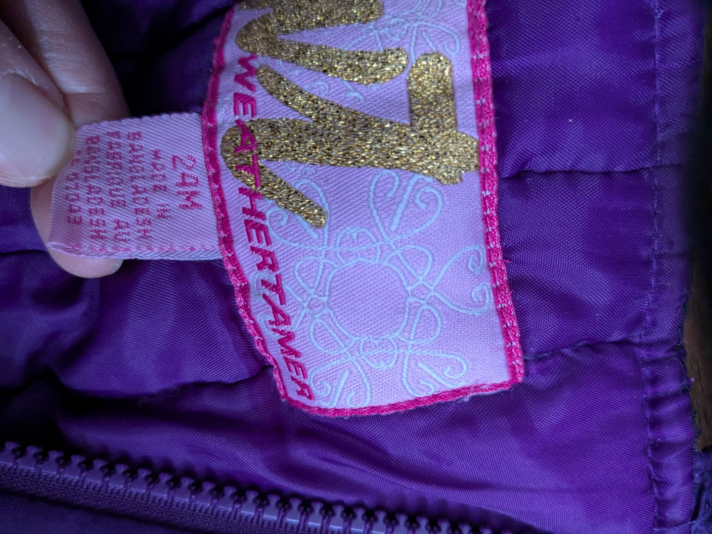 Weathertamer Purple Snowsuit Size 24M - photo 4