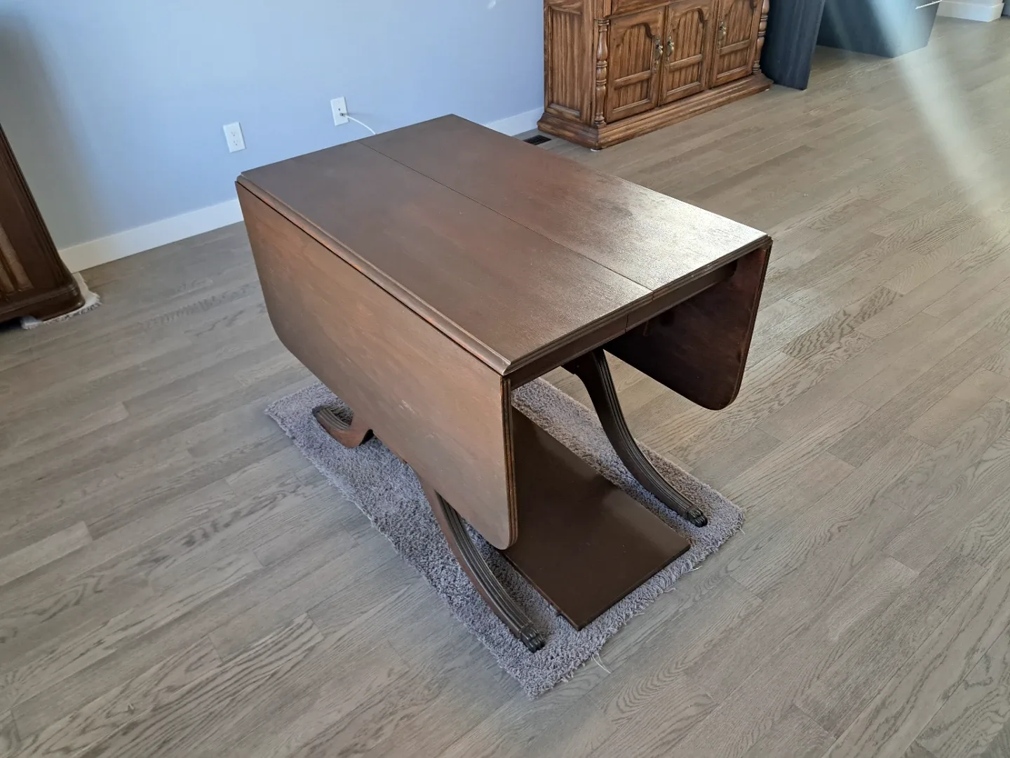 Vintage Antique Brown Drop Leaf Dining Table image indicator(7)