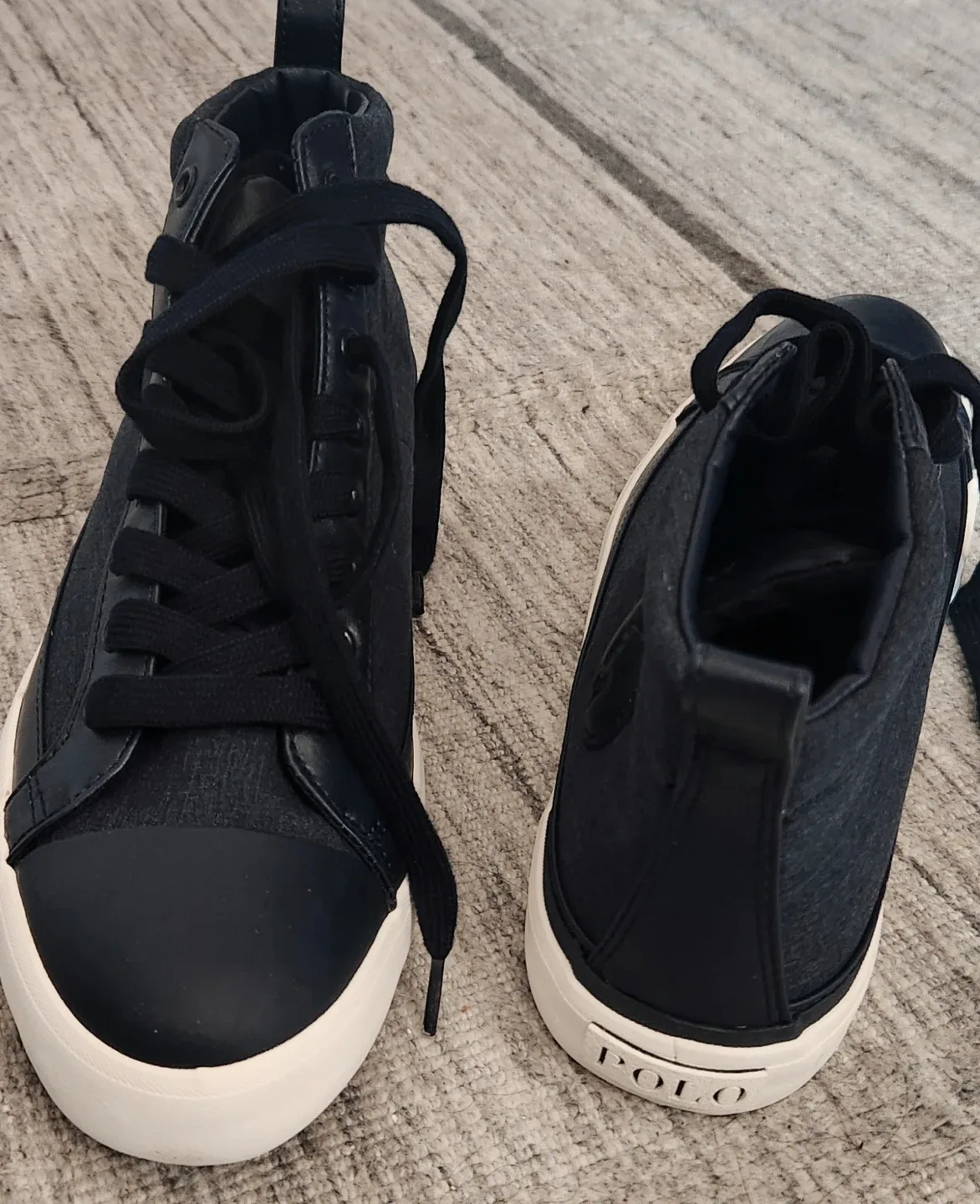 Polo Ralph Lauren Navy Blue High-Top Sneakers image indicator(2)