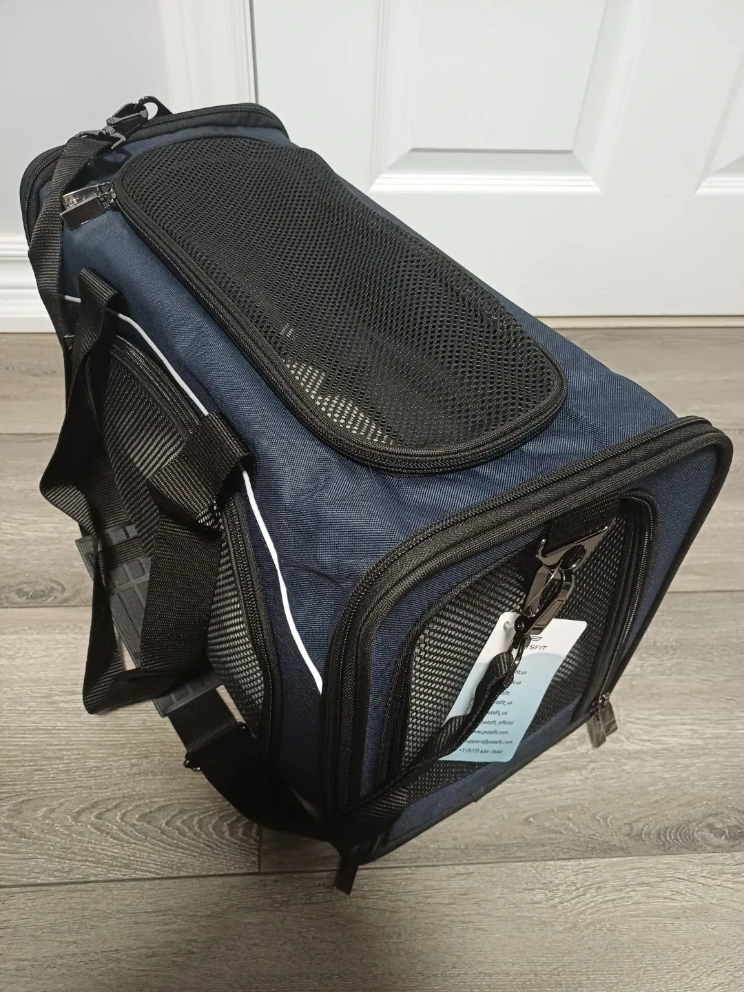 Navy Blue Pet Carrier - 17x11x11 inches image indicator(7)