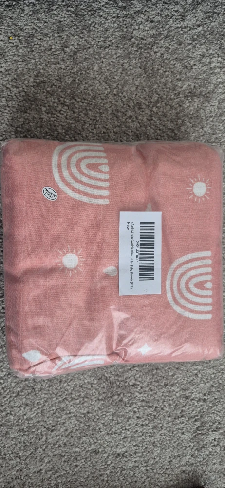4 Muslin Swaddle Blanket Set 100% Cotton