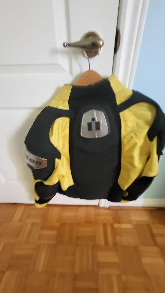 Icon TiMax Motorcycle Jacket - Yellow & Black image indicator(2)