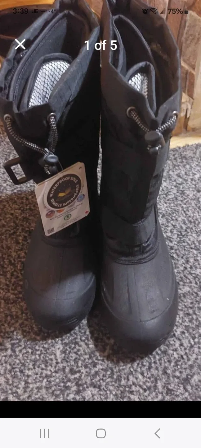 Black Winter Boots - Size 10 image indicator(4)