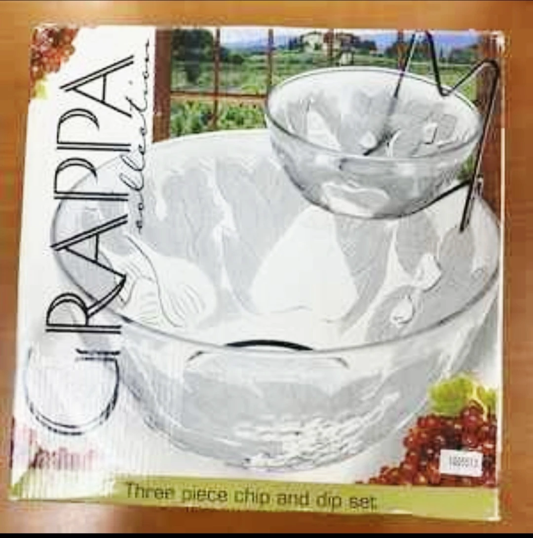 Grappa Collection 3-Piece Chip and Dip Set