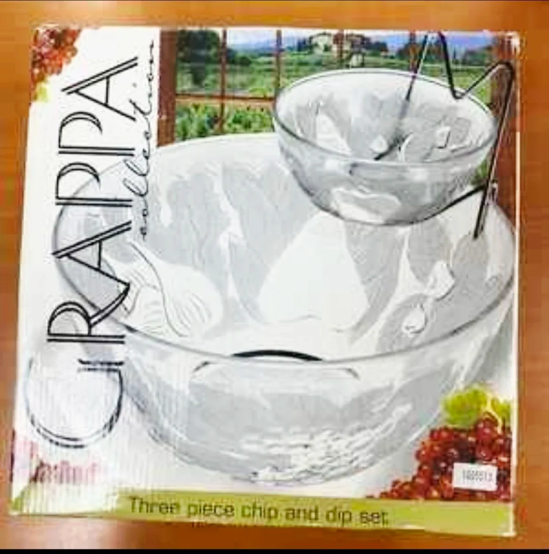 Grappa Collection 3-Piece Chip and Dip Set